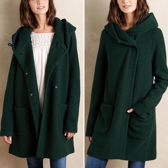 forest green wool coat